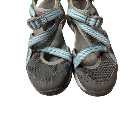 Teva Grey Blue Casual Sandals Size 9 ShockPad Comfort Adjustable Straps Open Toe - Picture 2 of 10